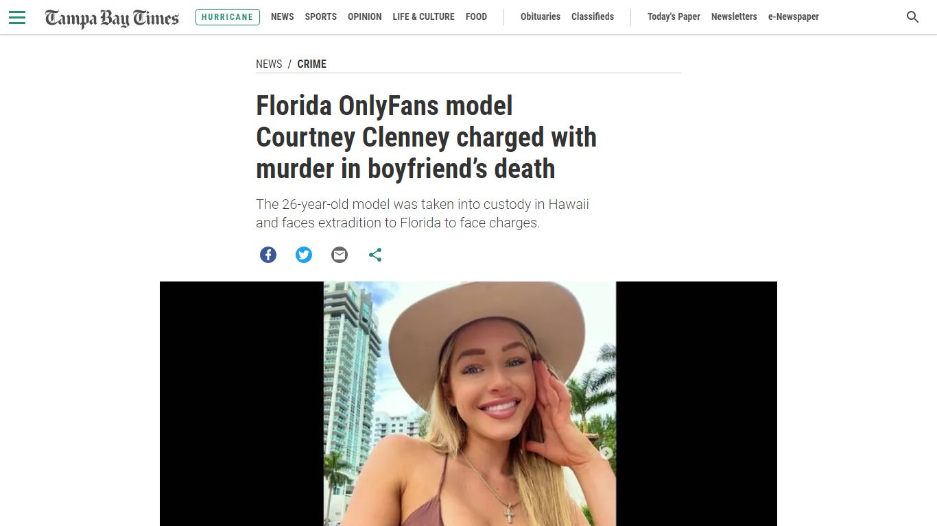 Florida OnlyFans model Courtney Clenney charged with murder in ...